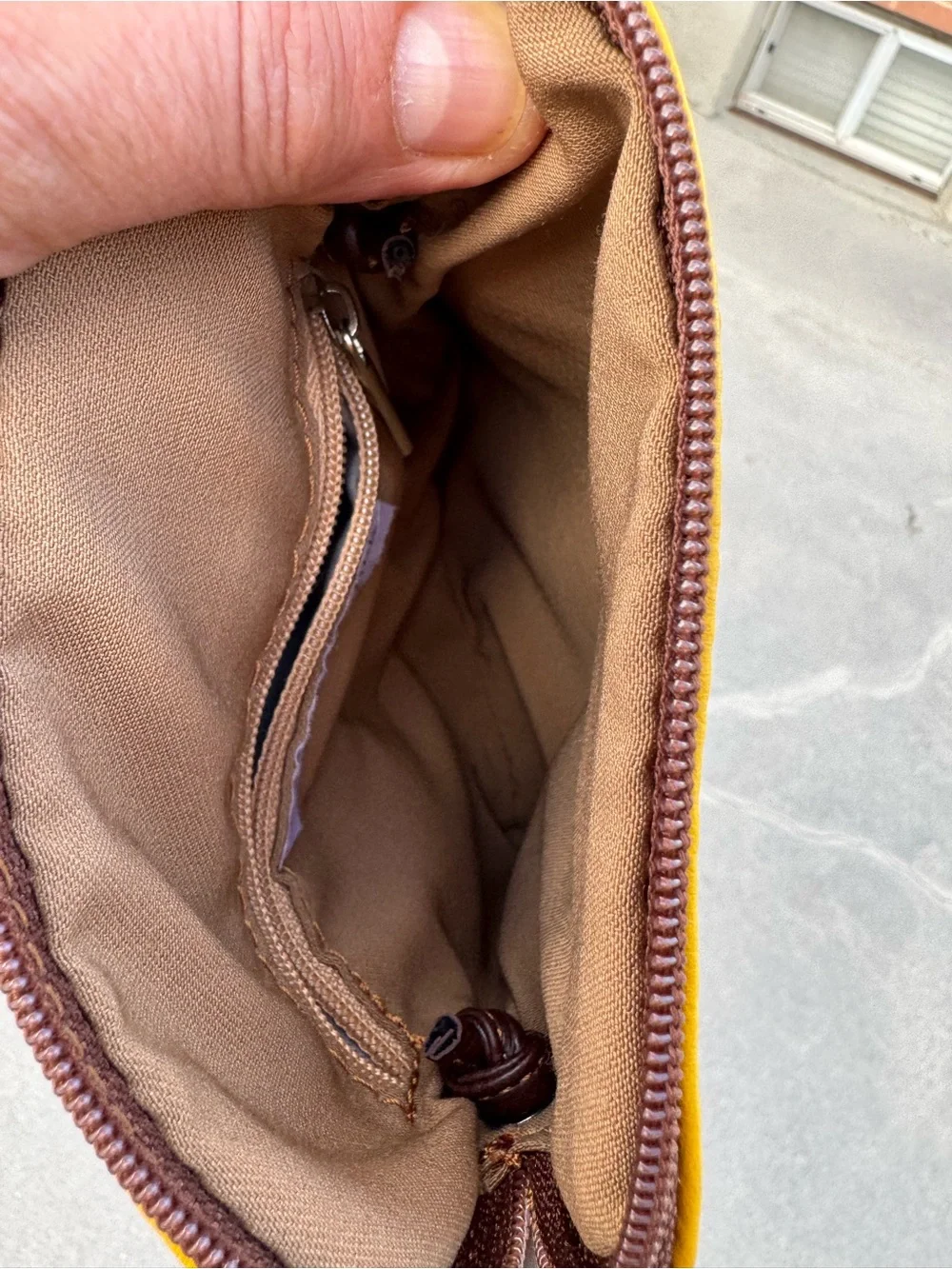 Florence Italy Yellow Pebbled Leather Crossbody Bag Gold Florentine Lily Logo